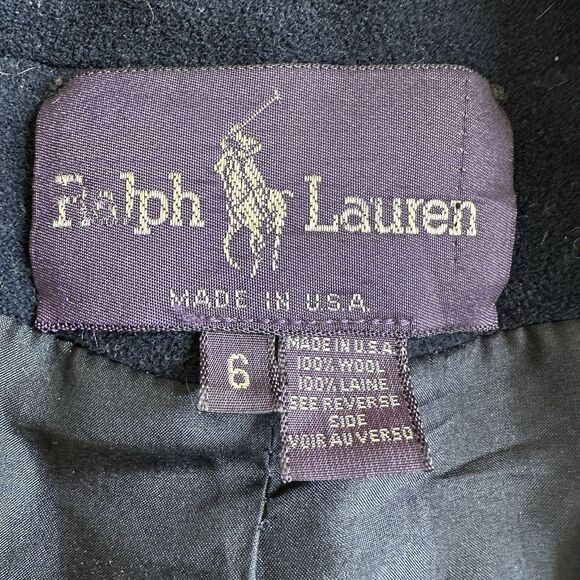 Ralph Lauren Purple Label Utility Military Jacket in Navy Size 6 Womens USA - Picture 10 of 13